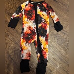 Vibrant Floral Kids Footie Bamboo
